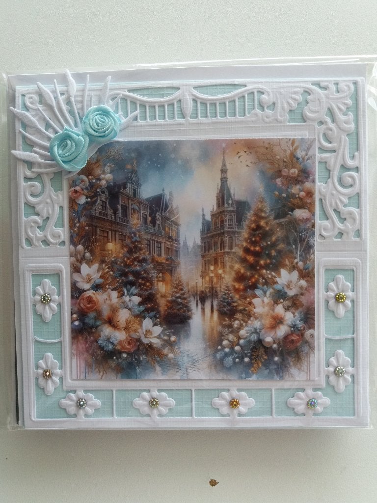 Kerstkaart met kerstdorp no. 58, Ophalen of Verzenden, Nieuw, Kerst
