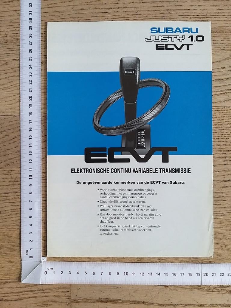 Subaru Justy ECVT folder 1987, Ophalen of Verzenden, Gelezen, Overige merken