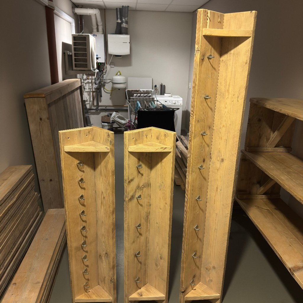 Steigerhouten kapstokken (groot & klein), Ophalen, Hout, Wandkapstok, Minder dan 100 cm