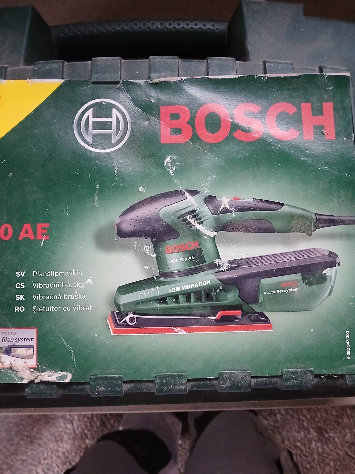 Bosch PSS 250 AE Vlakschuurmachine met Microfiltersysteem, Ophalen, Gebruikt, Minder dan 600 watt, Vlakschuurmachine
