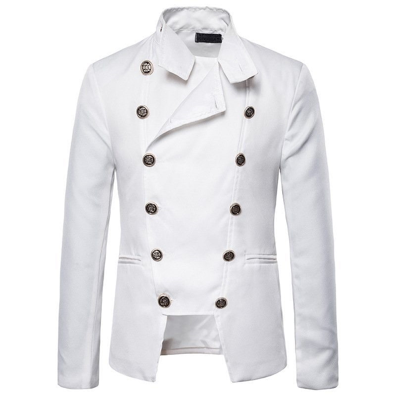 Heren stijlvol double breasted wit colbert / mannen blazer, Verzenden, Nieuw, Overige maten, Wit