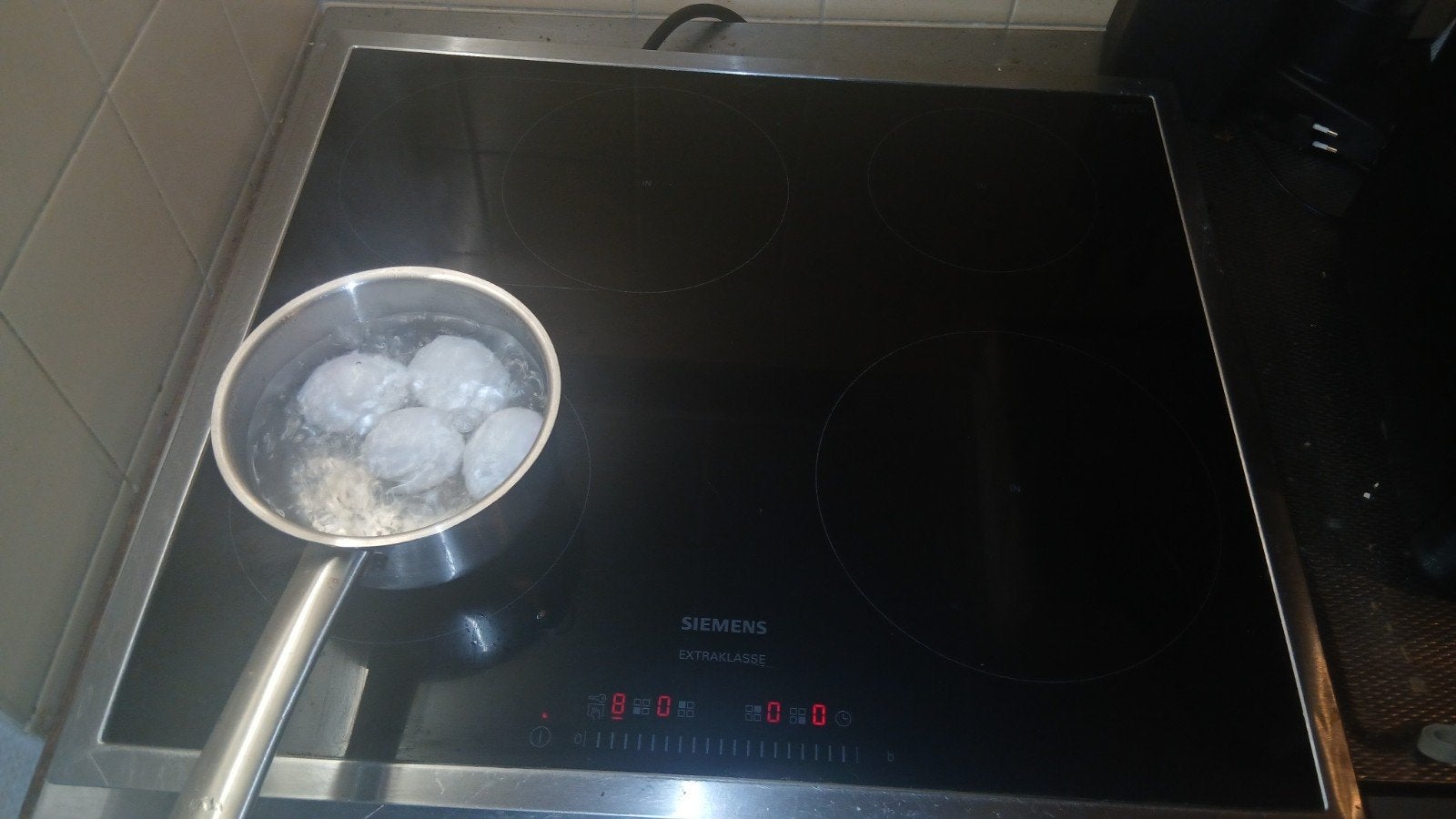 Siemens Inductiekookplaat, Minder dan 85 cm, 60 cm of meer, Zo goed als nieuw, Inbouw