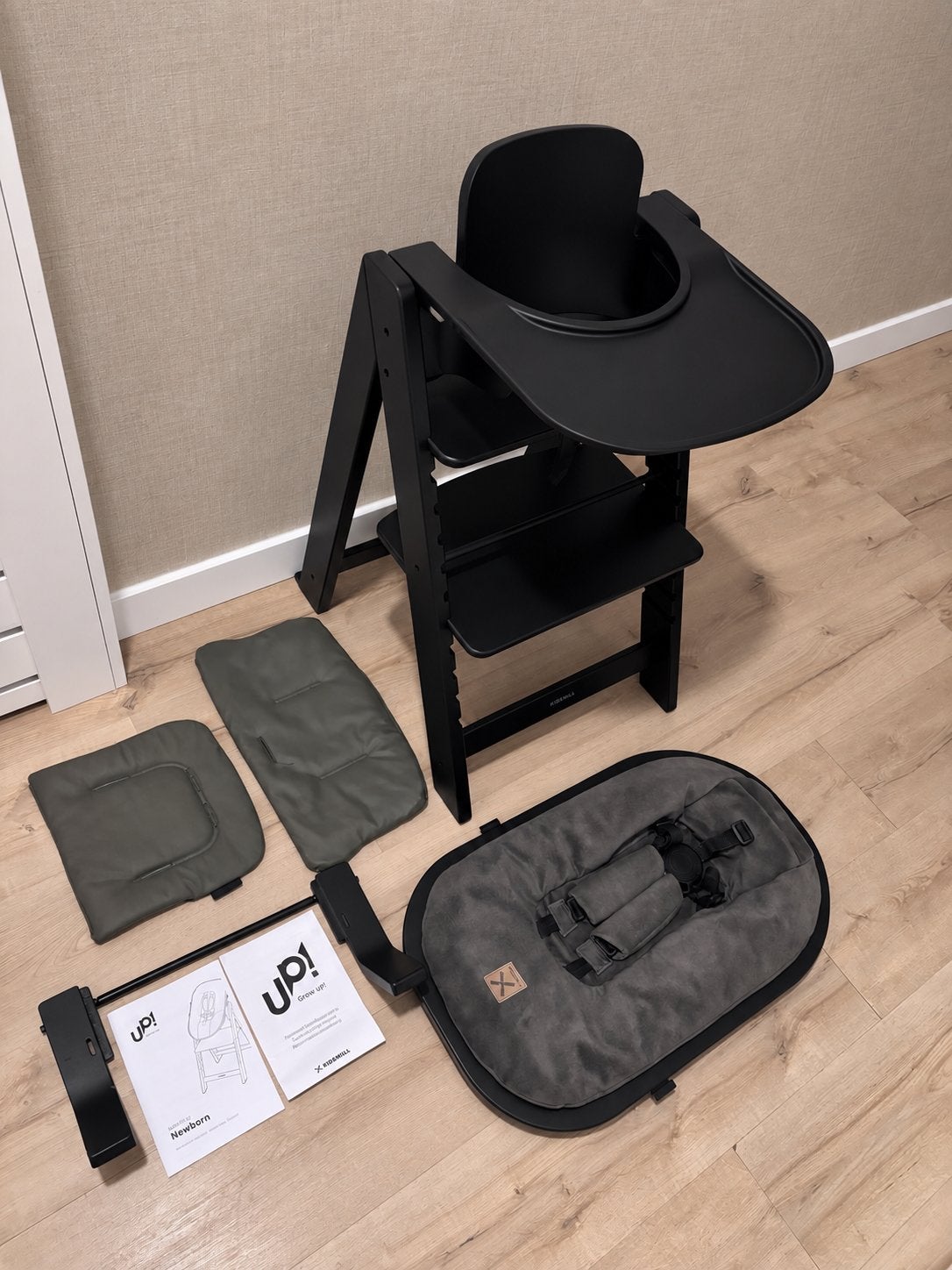 Kidsmill meegroeiset zwart/hunter Green newbornset, Kinderen en Baby's, Kinderstoelen, Ophalen, Gebruikt, Meegroeistoel