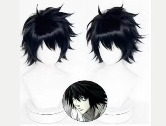 Death Note anime cosplay pruik L van synthetisch haar, Ophalen of Verzenden, Nieuw