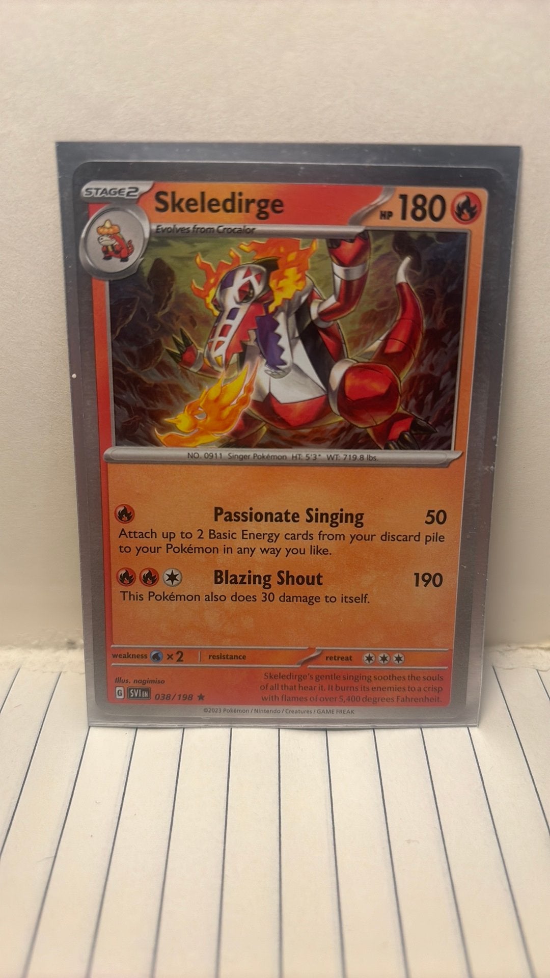 Skeledirge 038/198 scarlet & violet pokemon kaart holo, Ophalen of Verzenden, Nieuw