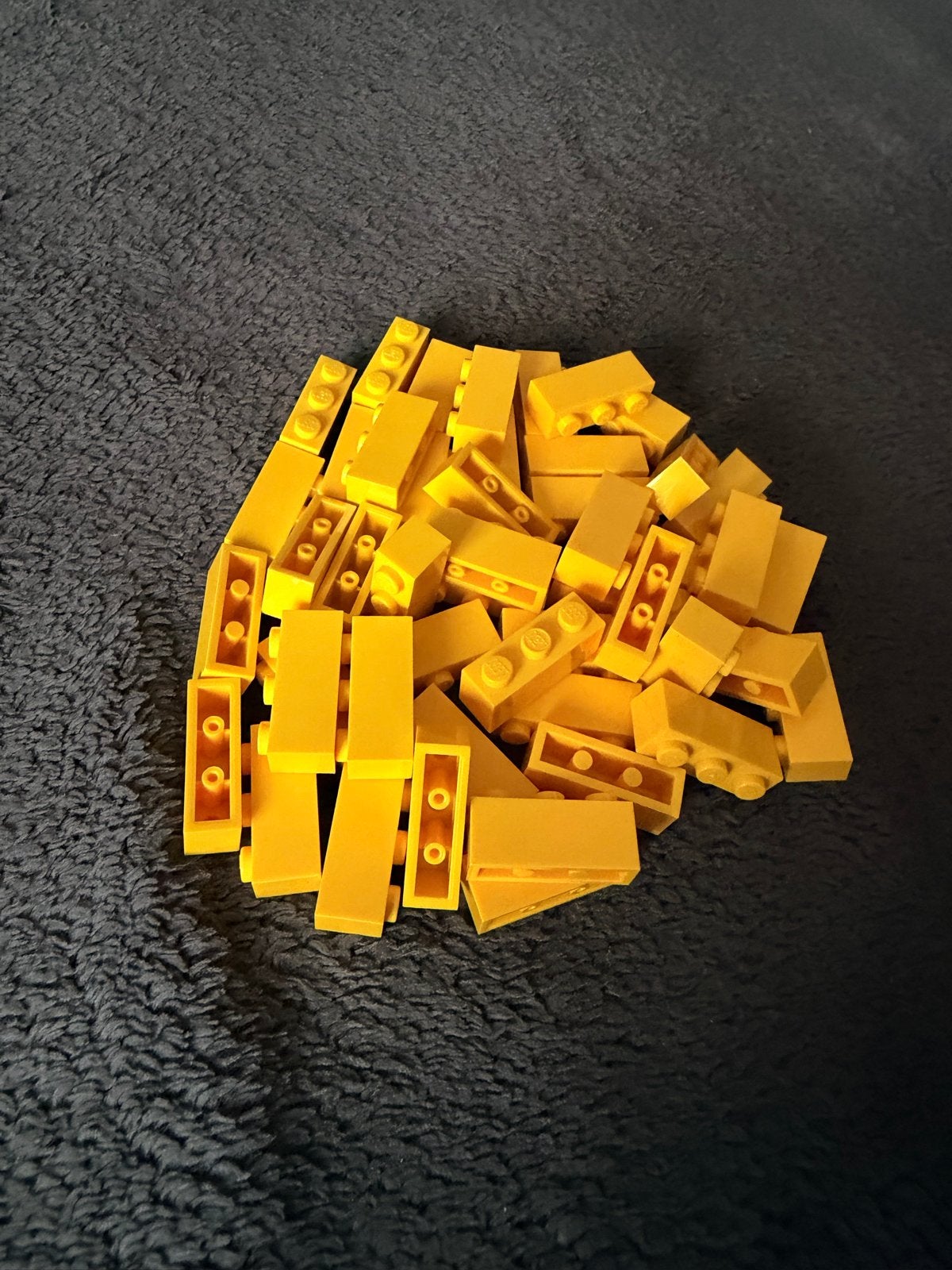 48 Gele LEGO 1x3 Stenen - Losse Onderdelen, Ophalen of Verzenden, Gebruikt, Losse stenen, Lego