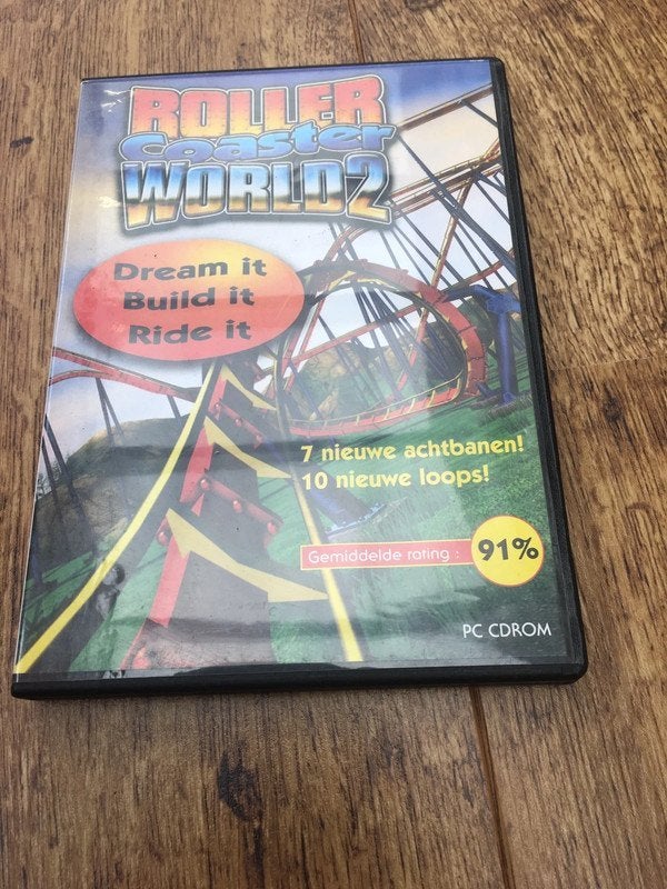 Rollercoaster world 2 pc cd rom 7 achtbanen en 10 loops, 1 speler, Ophalen of Verzenden, Zo goed als nieuw, Vanaf 3 jaar