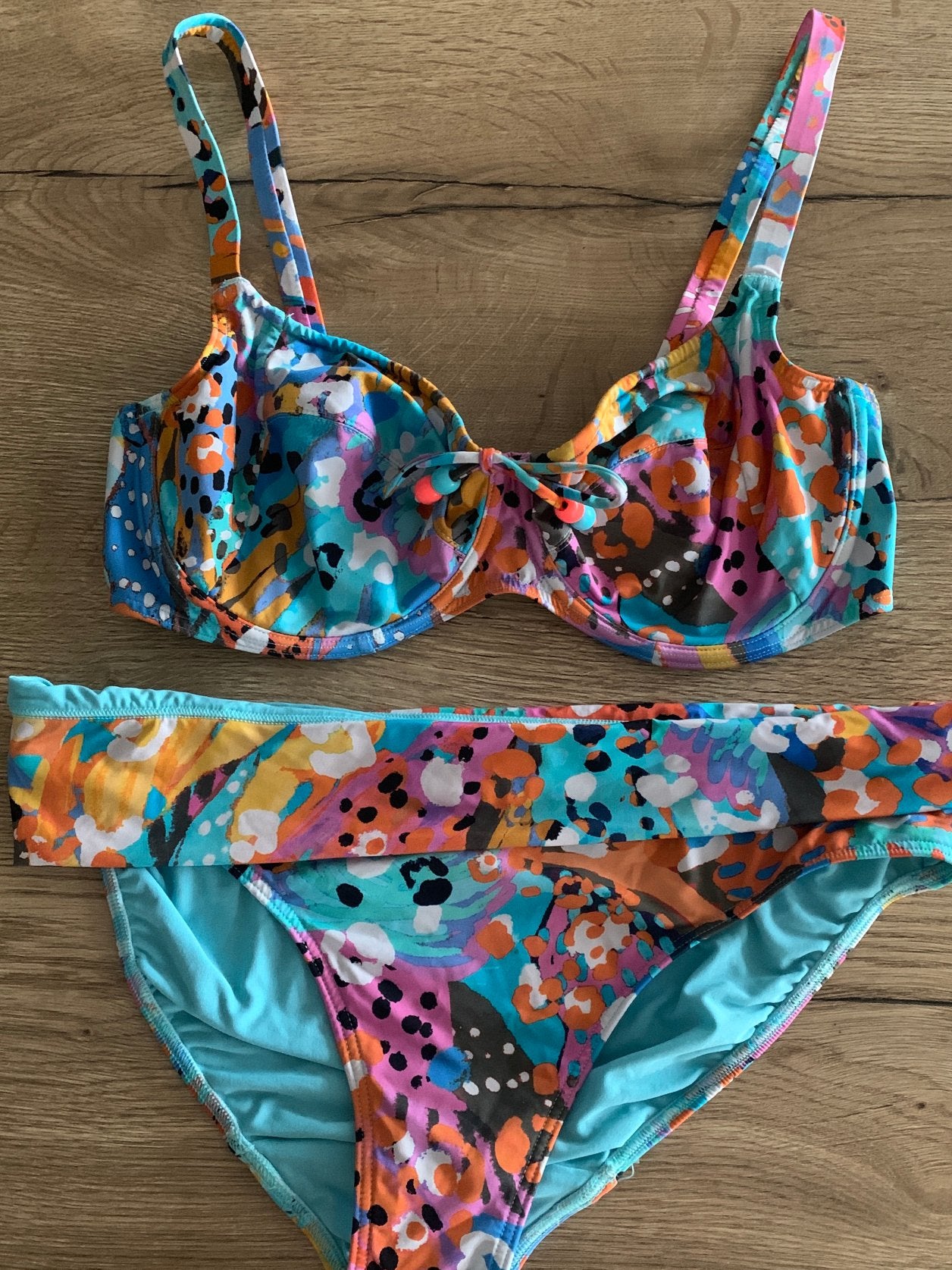 Prima donna 75E bbh broekje 40 vrolijke kleuren, Bikini, Gedragen, Meerkleurig, Verzenden