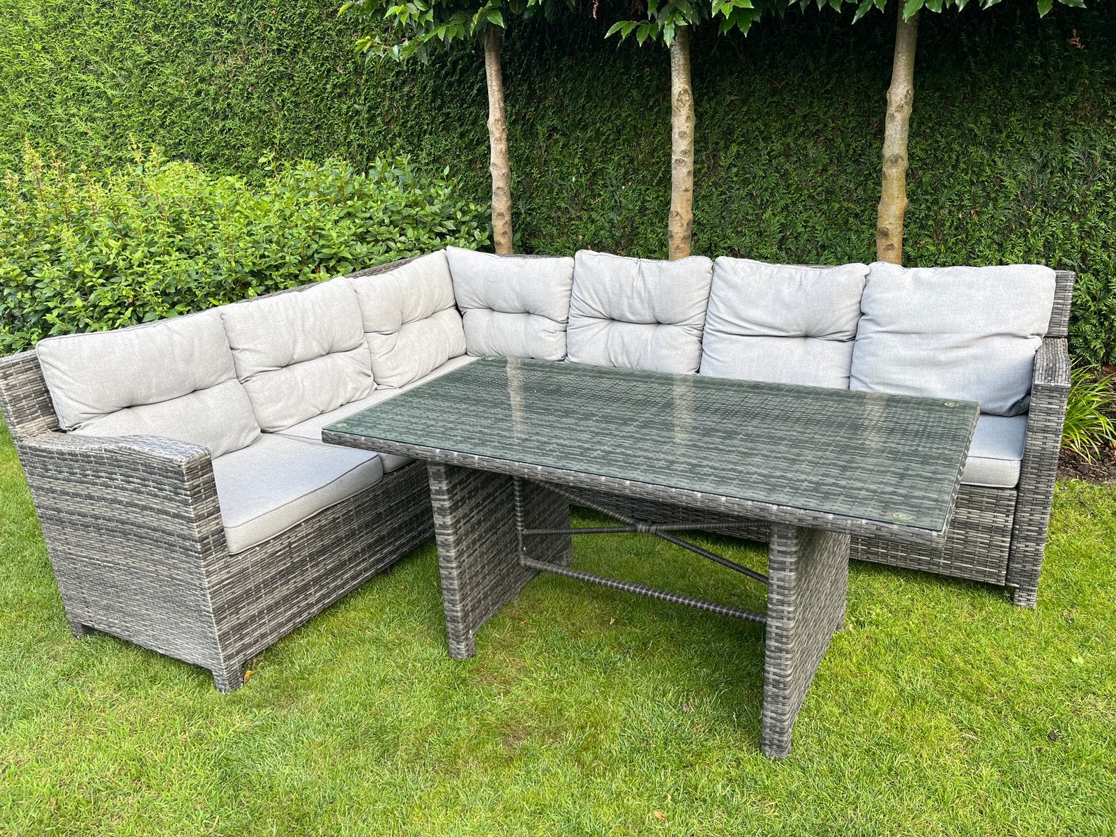 mooie dining loungeset, Ophalen, 5 zitplaatsen, Kunststof, Gebruikt