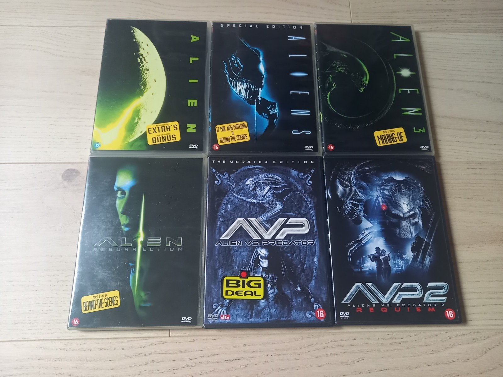 Alien films origineel, setprijs 12.50, Vanaf 12 jaar, Ophalen of Verzenden, Zo goed als nieuw