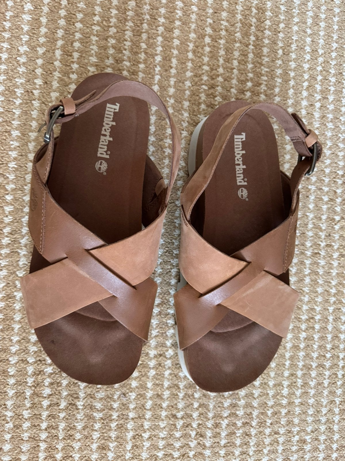 Timberland sandalen maat 39,5, Ophalen of Verzenden, Zo goed als nieuw, Bruin, Sandalen of Muiltjes