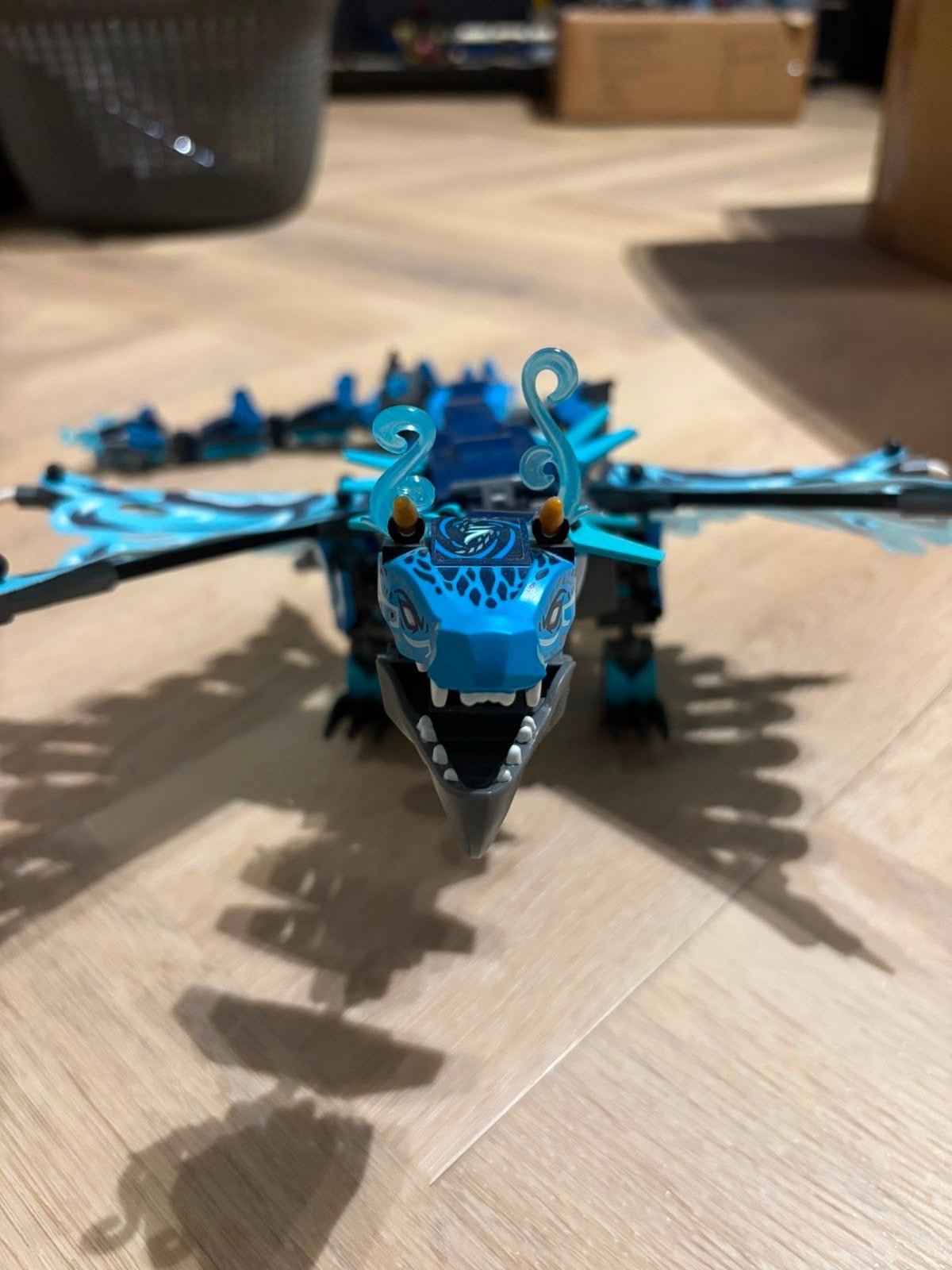 Lego Ninjago Waterdraak met minifiguren en voertuig, Ophalen of Verzenden, Zo goed als nieuw, Overige merken