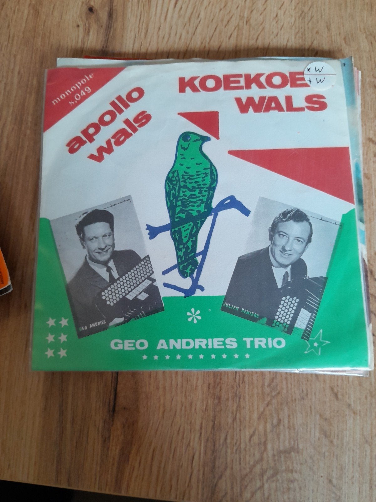 trio geo adries 7 inch koekoek wals, Ophalen of Verzenden, Zo goed als nieuw, Overige formaten, Levenslied of Smartlap