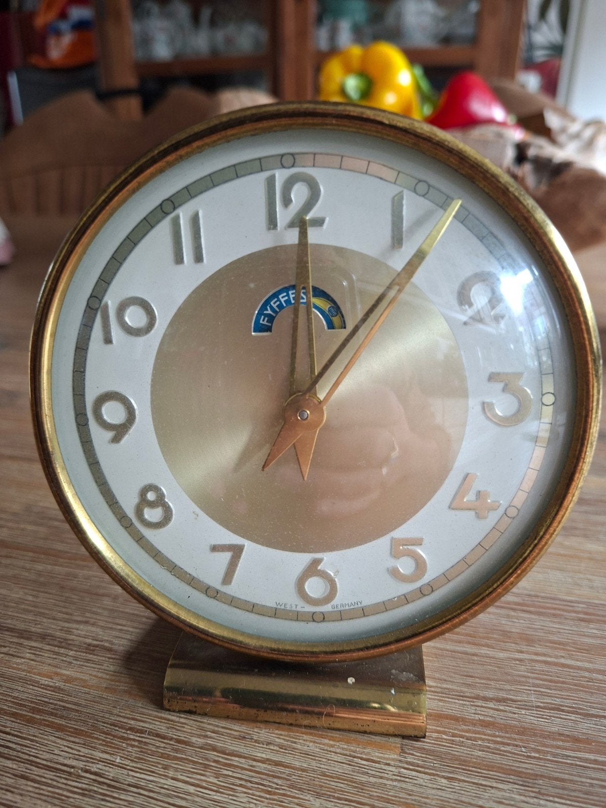 Vintage Fyffes wekker - West Germany, Antiek en Kunst, Ophalen of Verzenden