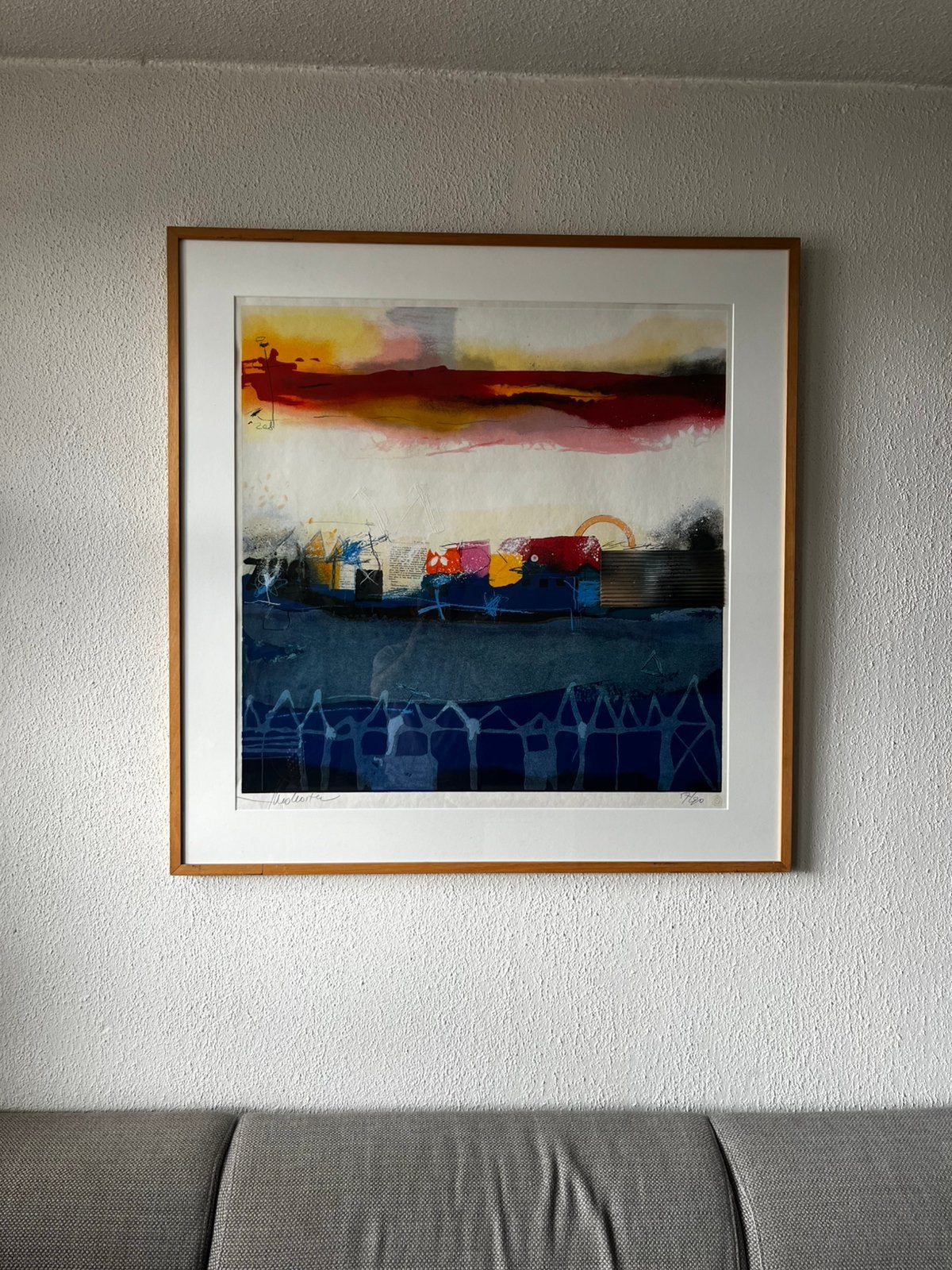 Theo Koster – gesigneerde zeefdruk 57/90 – 100 x 96 cm, Ophalen