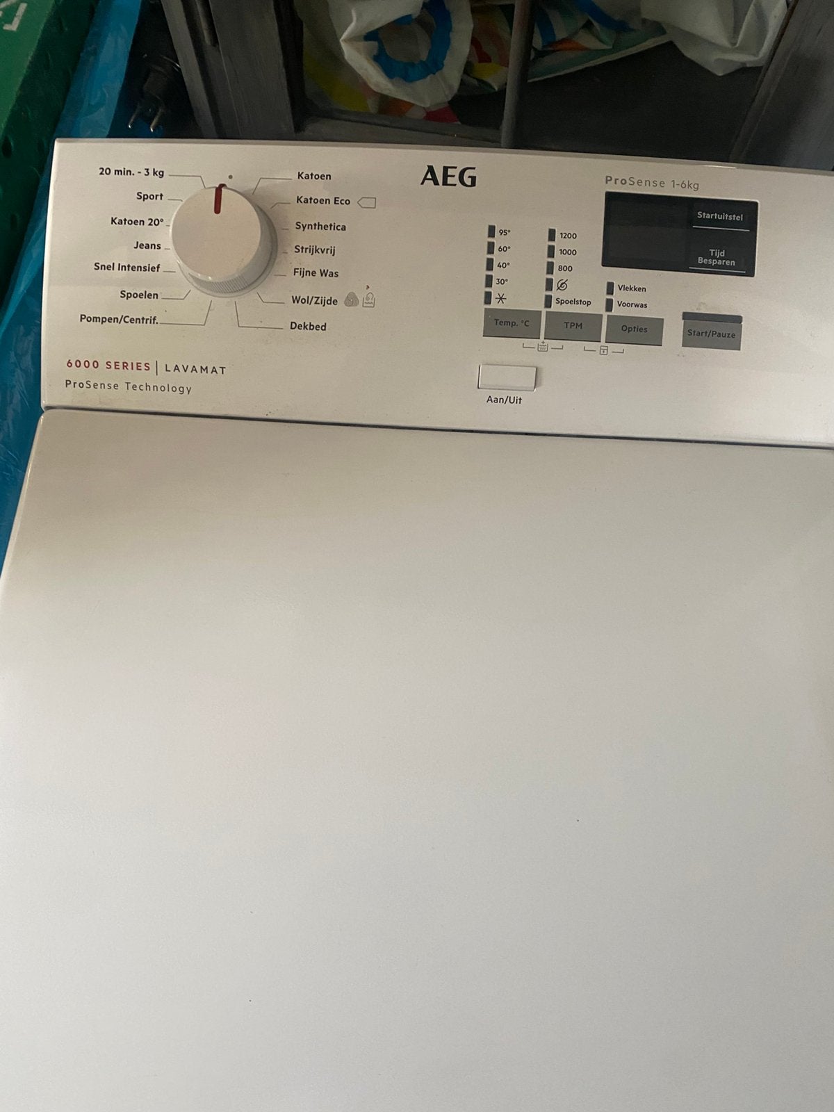 Wasmachine bovenlader van AEG 6000 series, Ophalen, Gebruikt