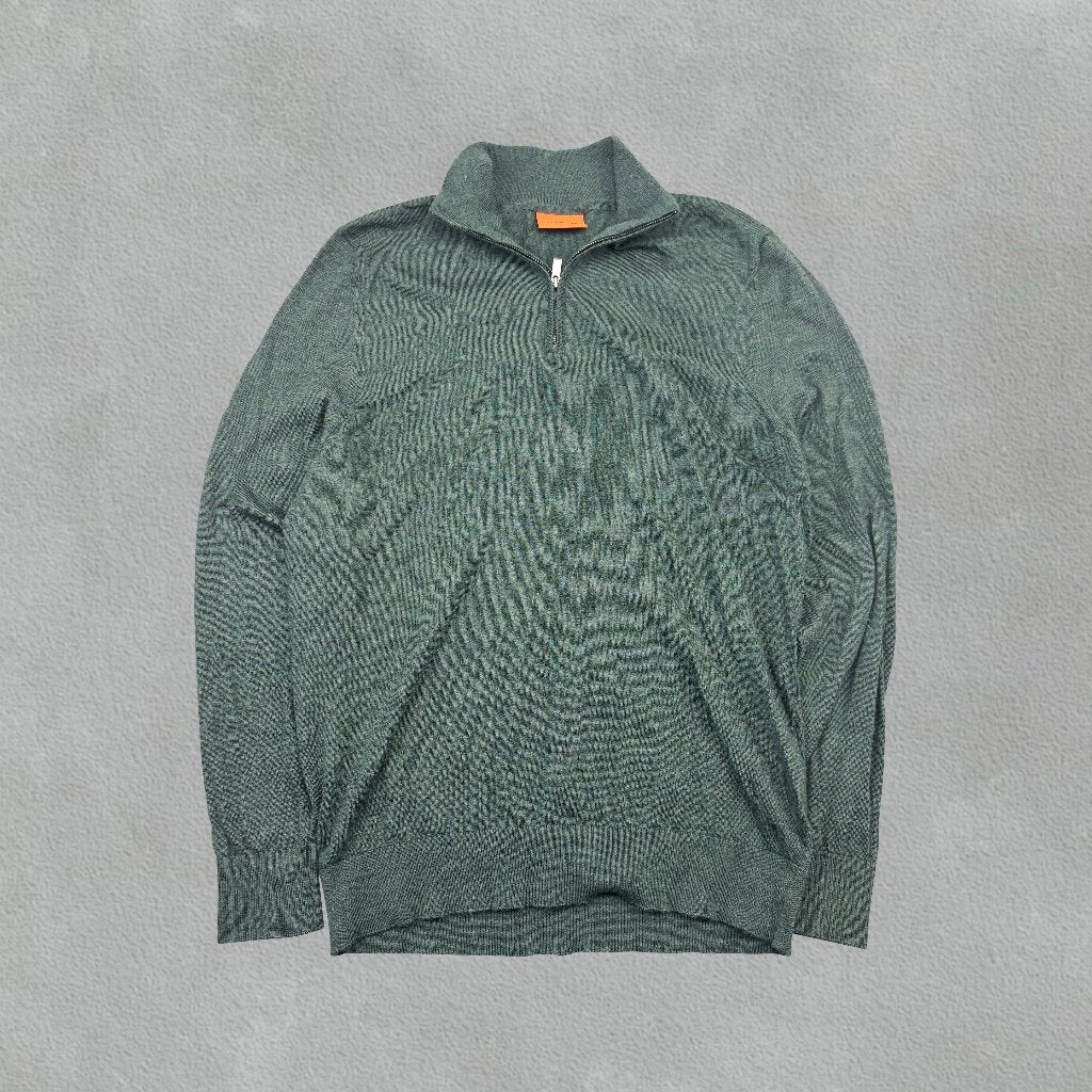 (1314) Donkergroen Geschikte Halve Rits - Heren XL - Zeer, Maat 56/58 (XL), Ophalen of Verzenden, Revaleur, Info@revaleur.com