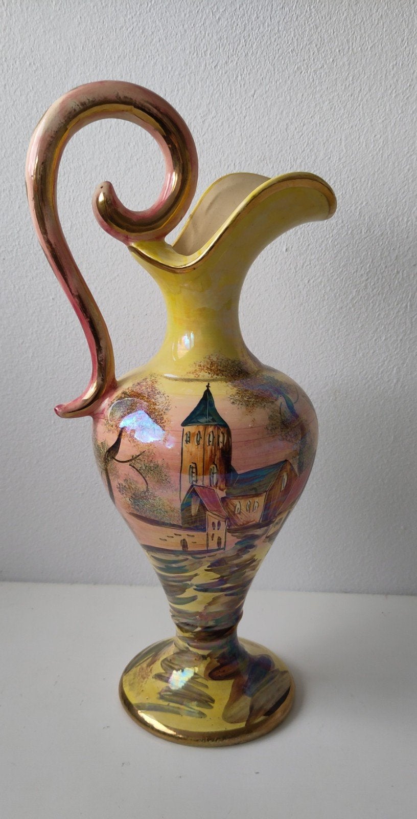 Zeldzame handgeschilderde snavelkan Faïencerie de Jemappes, Antiek en Kunst, Ophalen of Verzenden