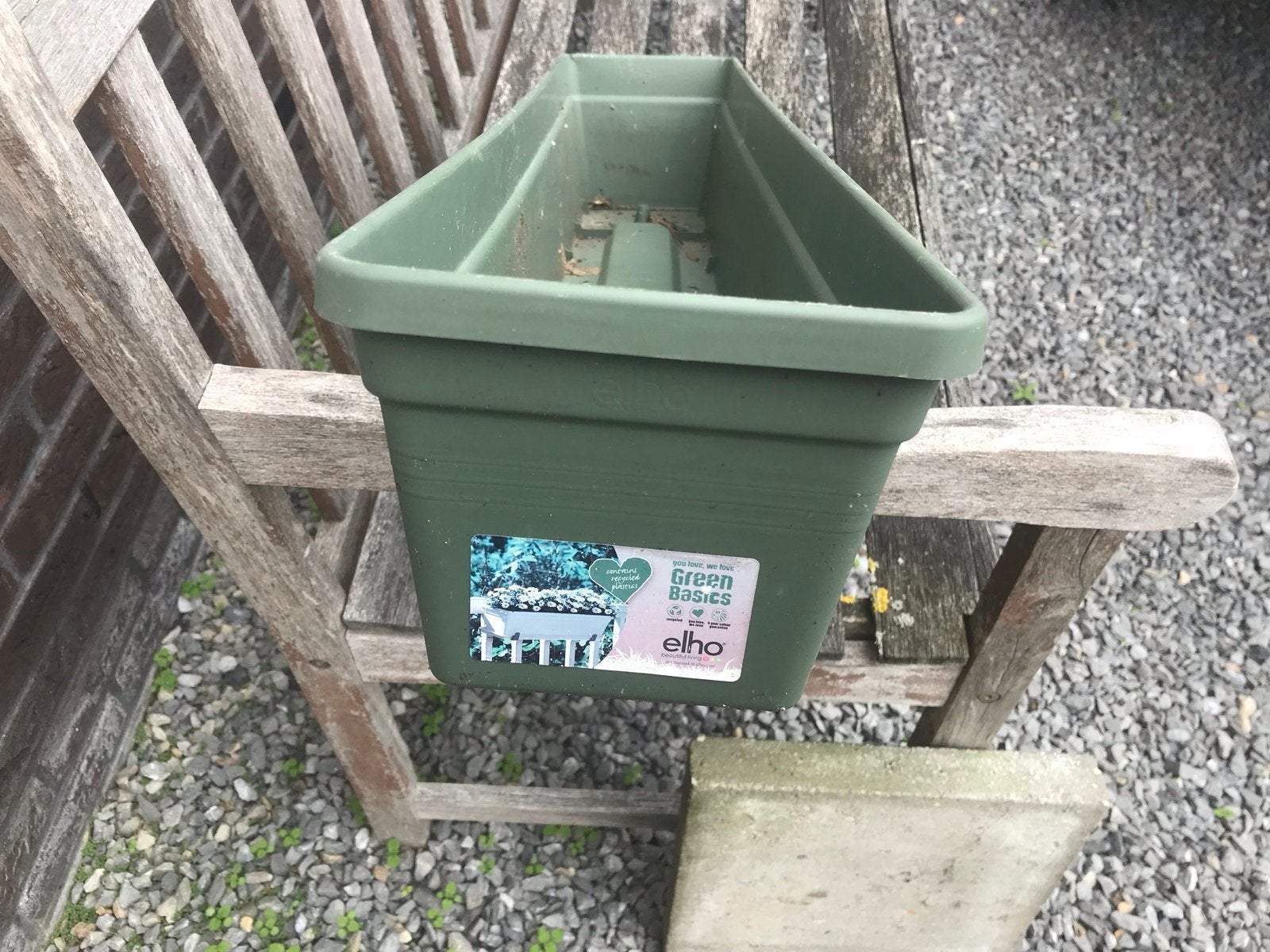 Gratis: 10 ELHO bloembakken en 60 waalformaat stenen, Tuin en Terras, Ophalen, Kunststof, Gebruikt, Minder dan 30 cm