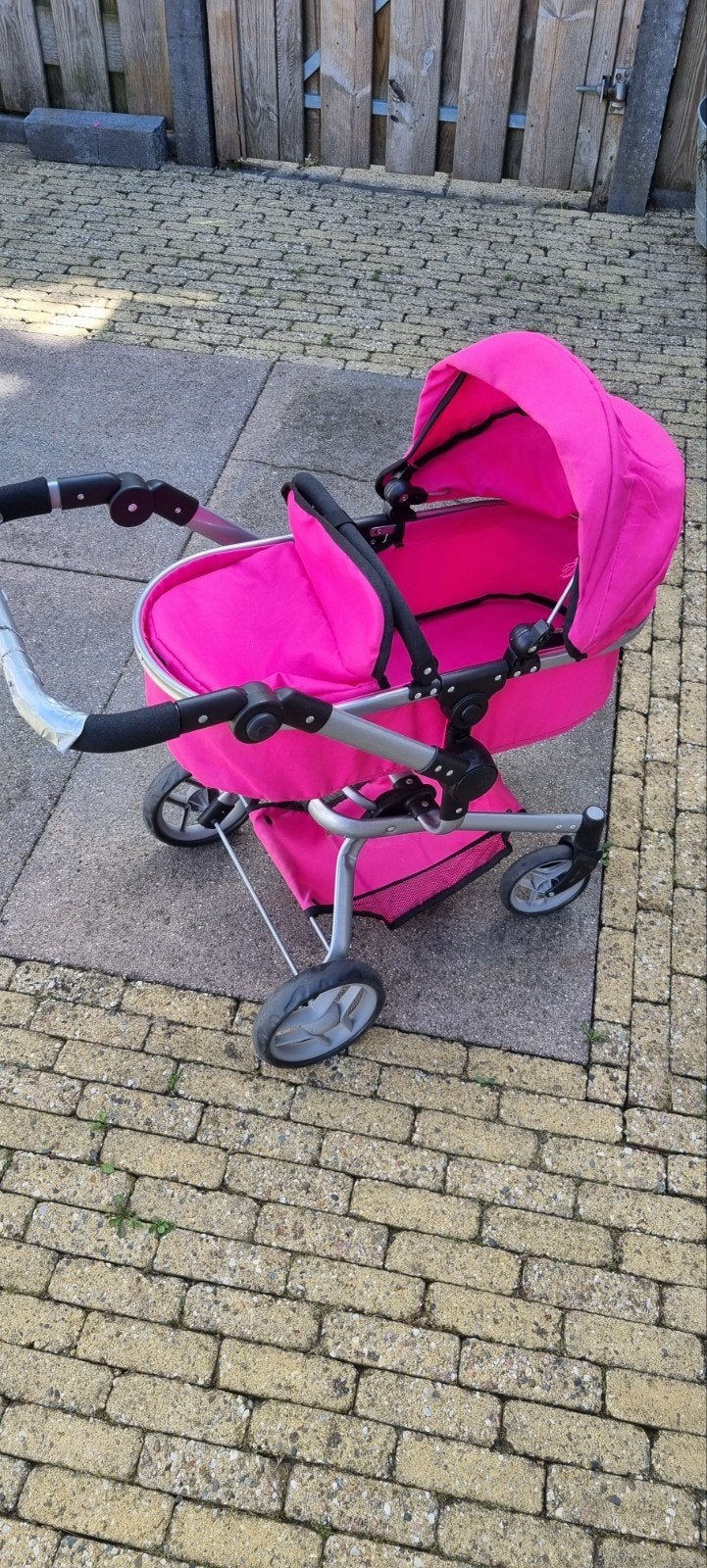 Roze poppenwagen Bandits and Angels, Kinderen en Baby's, Speelgoed | Poppen, Ophalen, Gebruikt, Babypop