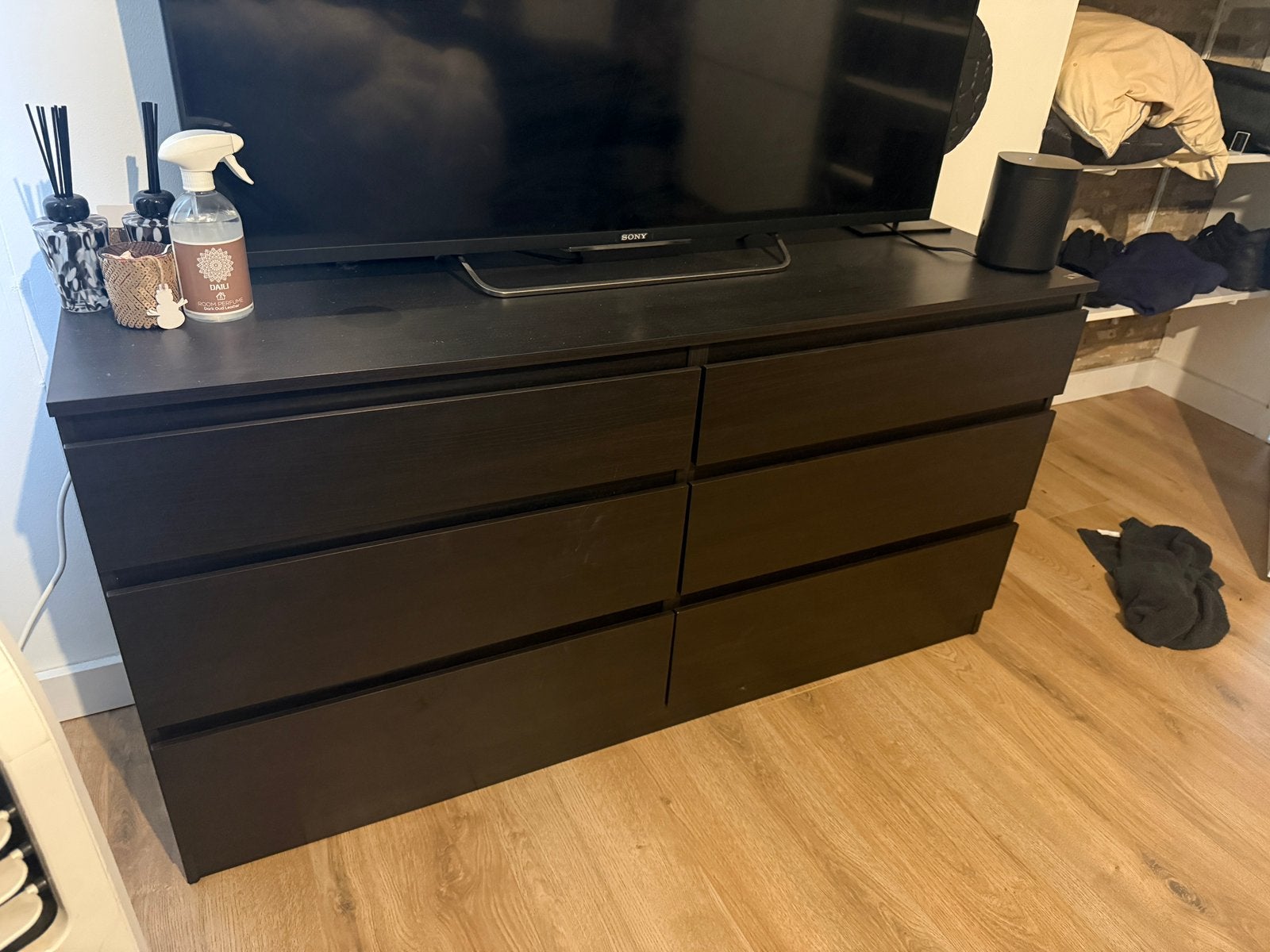 IKEA Kullen ladekast – zwart, Ophalen, 5 laden of meer, 50 tot 100 cm, Zo goed als nieuw