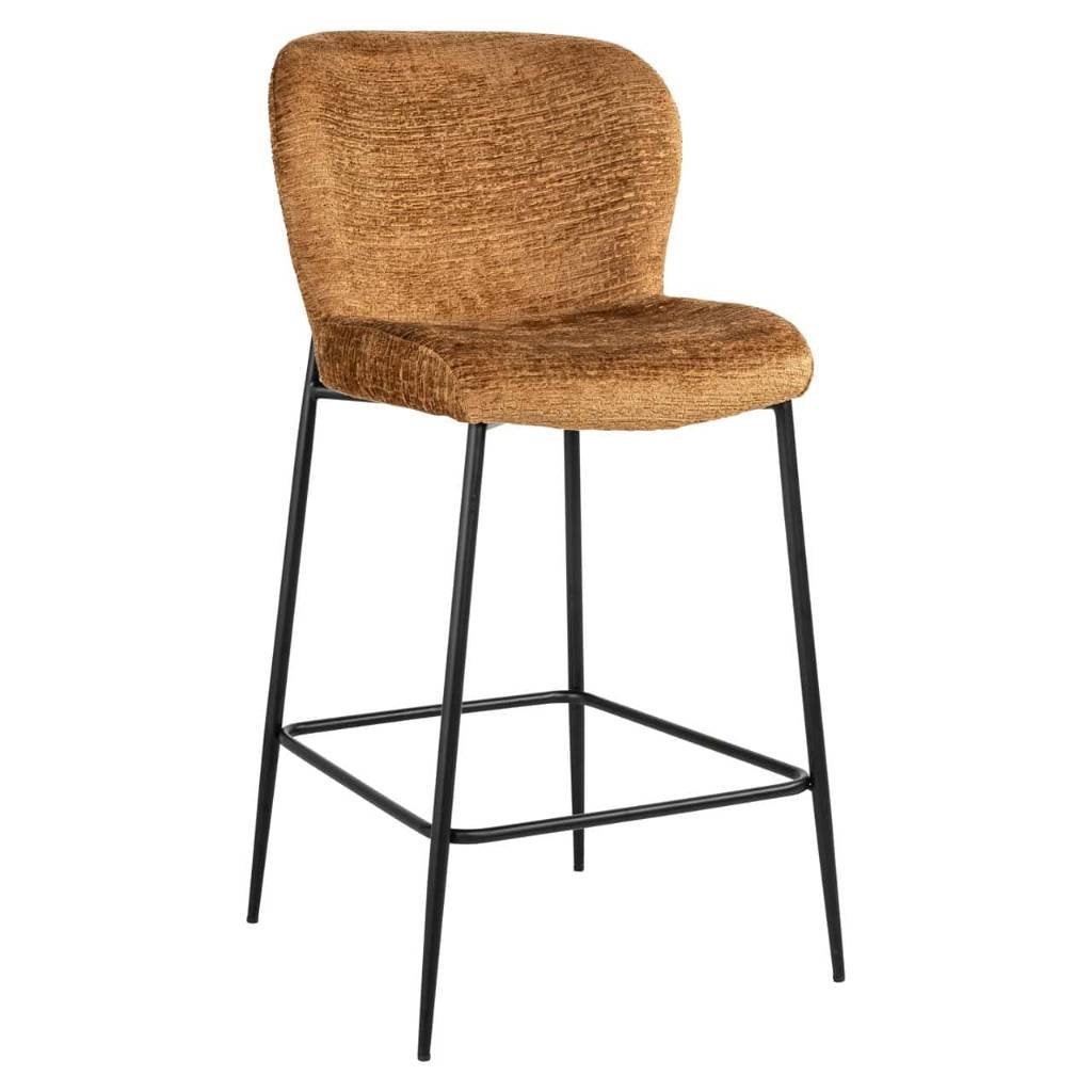 Richmond Interiors barkruk/ counterstoel darby cognac fusion, Huis en Inrichting, Ophalen, 60 tot 90 cm, Nieuw, Metaal