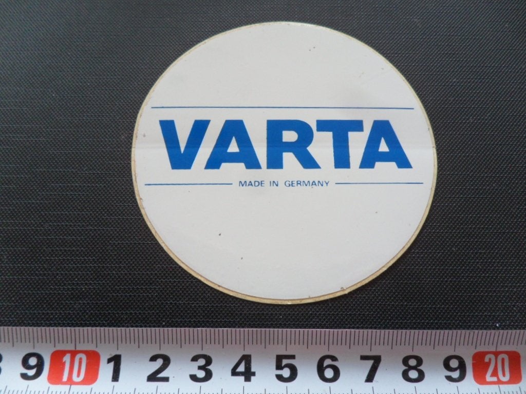 sticker VARTA made in germany, Ophalen, Zo goed als nieuw