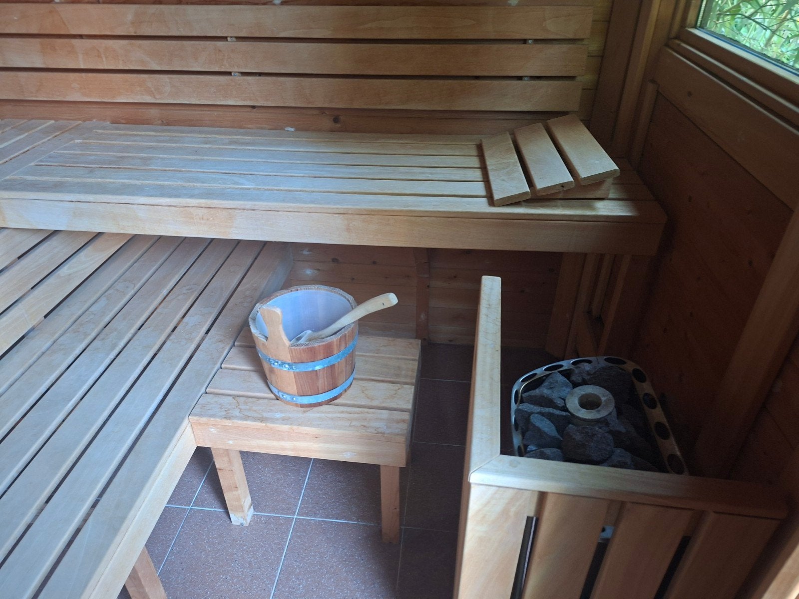 Sauna kachel en inhoud, Ophalen, Complete sauna