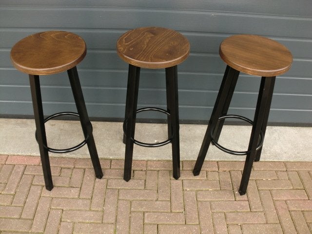 Nieuwe horeca barkrukken NL fabricaat, 5 krukken of meer, Met voetsteun, 60 tot 90 cm, Nieuw