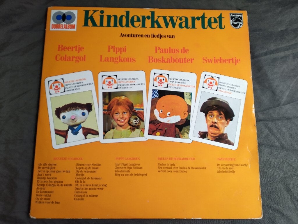 LP - Kinderkwartet - Bekende TV-series ( dubbelalbum ), Ophalen of Verzenden, Zo goed als nieuw, 12 inch, LP