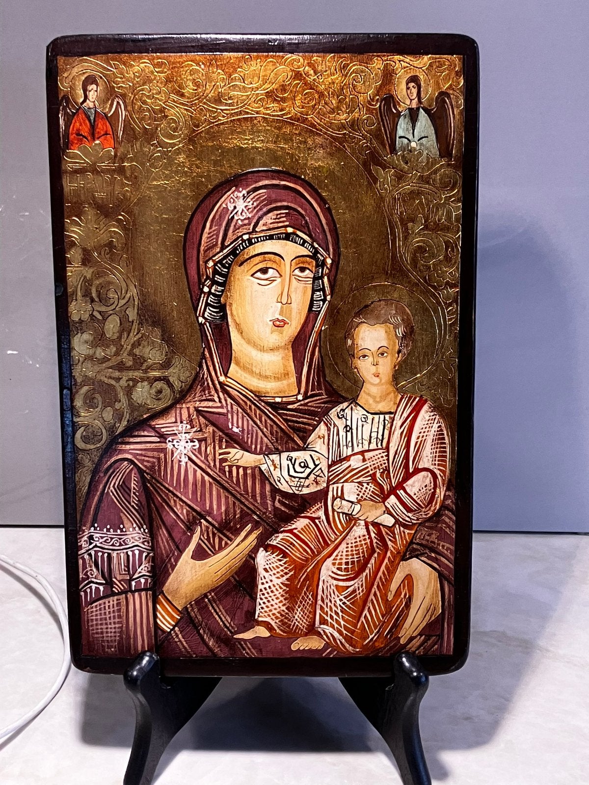 Antiek icoon uit Roemenië, Antiek en Kunst, Antiek | Religie, Ophalen of Verzenden