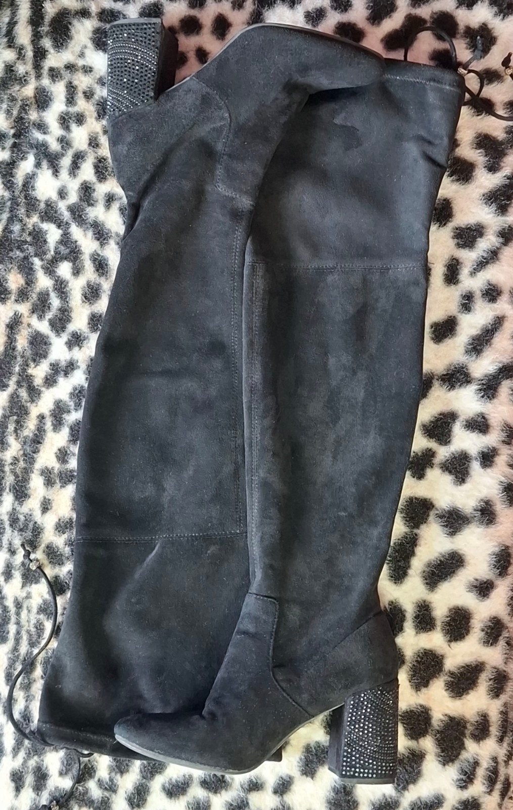 Hoge laarzen overknee Alma en Pena maat 39 zwart strass, Hoge laarzen, Alma en Pena, Zwart, Ophalen of Verzenden