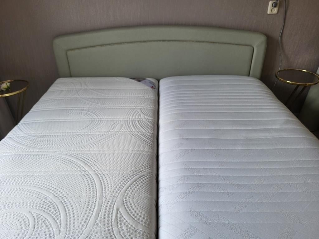 Nu of nooit! Pullman boxspring 180x200 (2x 90x200) supermooi, Gebruikt, 90 cm, Eenpersoons, Ophalen of Verzenden