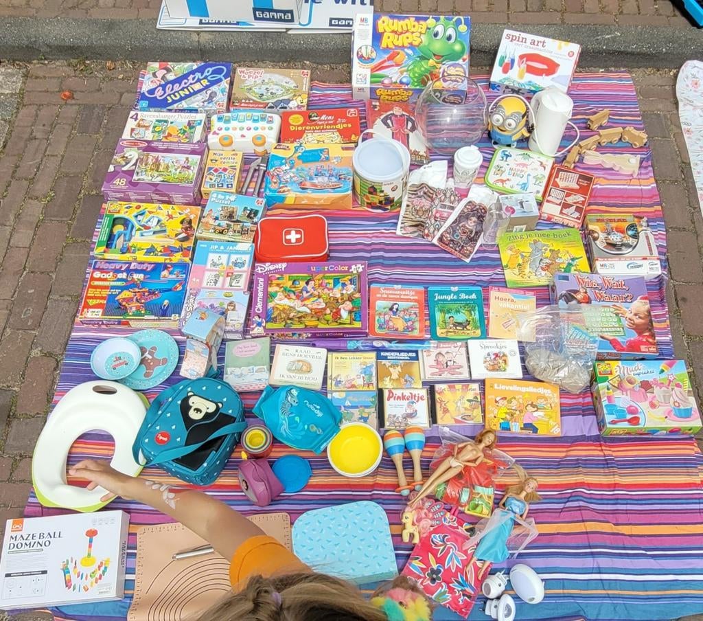 Spullen voor de rommelmarkt 3 verhuisdozen, Diversen, Ophalen, Gebruikt