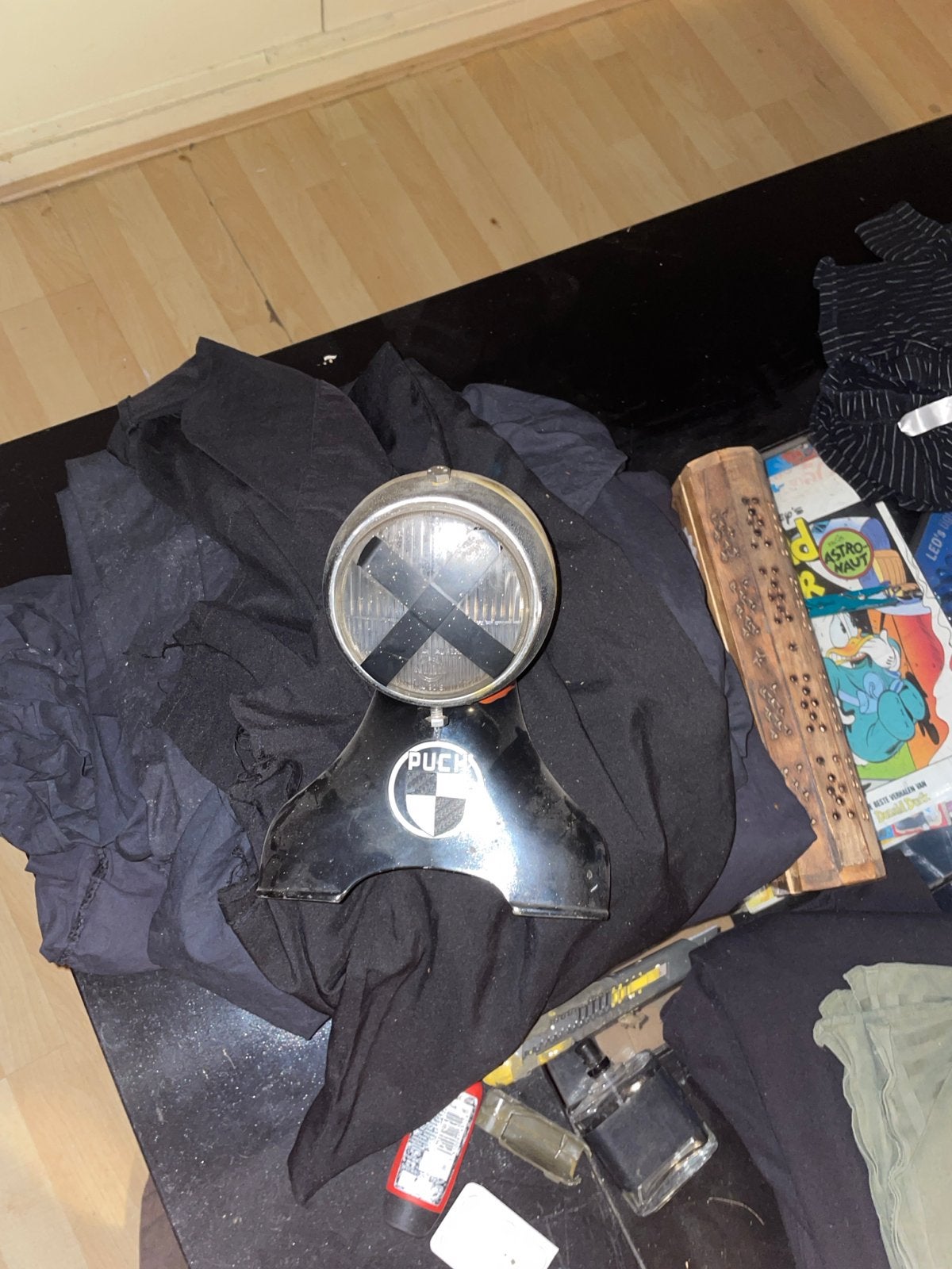 Puch Koplamp met Vlammen Design, Ophalen of Verzenden, Gebruikt, Koplamp