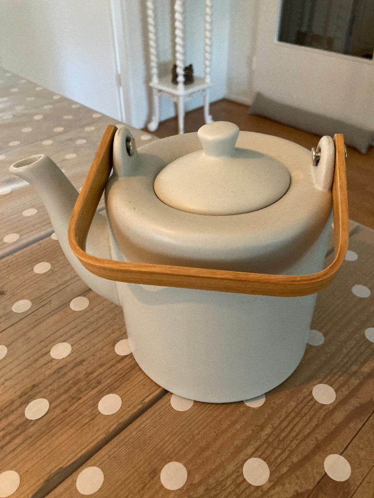 Theepot Xenos met bamboe handvat, Ophalen of Verzenden, Gebruikt, Overige stijlen, Overige typen