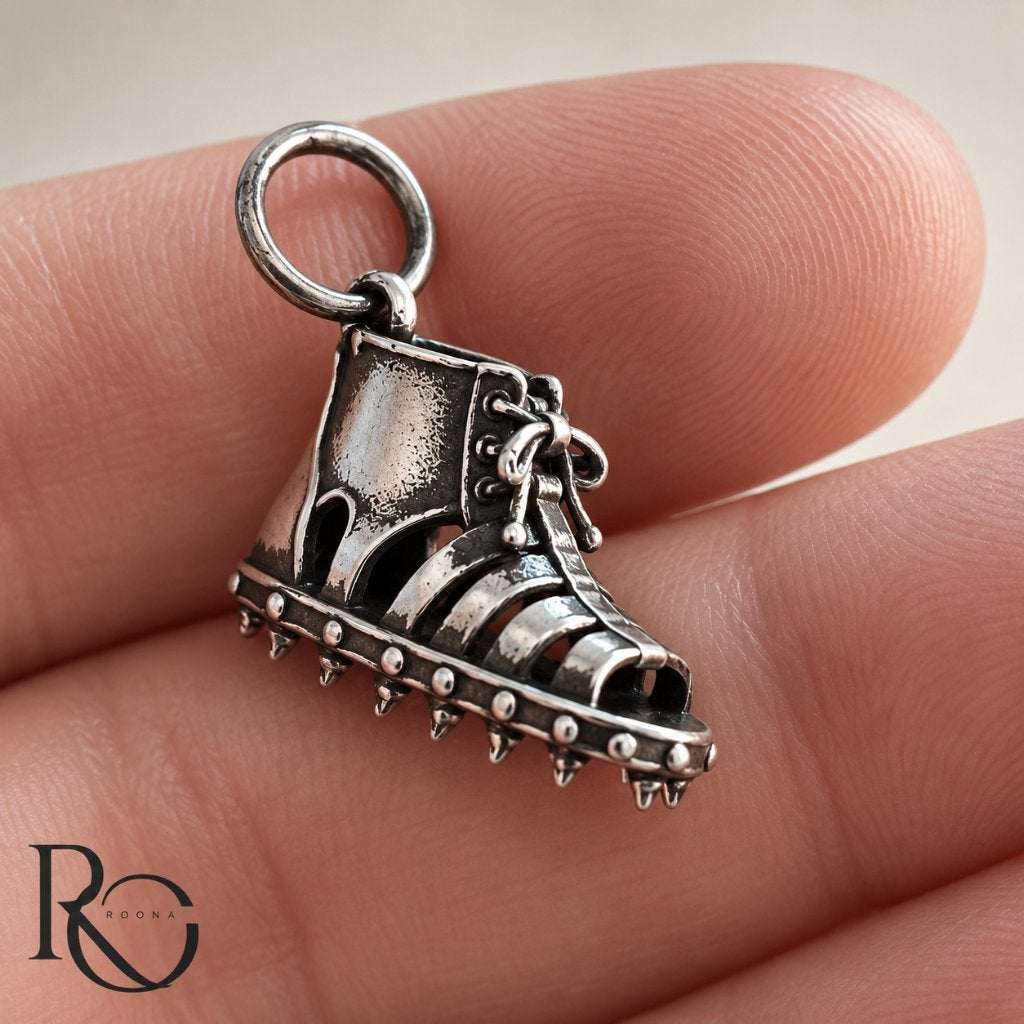 Zilveren Romeinse Sandaal Hanger 925 Zilver Caliga Legionair, Verzenden, Nieuw, Zilver, Zilver