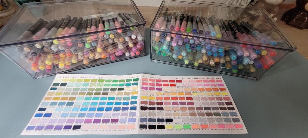Acrilic marker, Ophalen of Verzenden, Zo goed als nieuw, Potlood of Stift