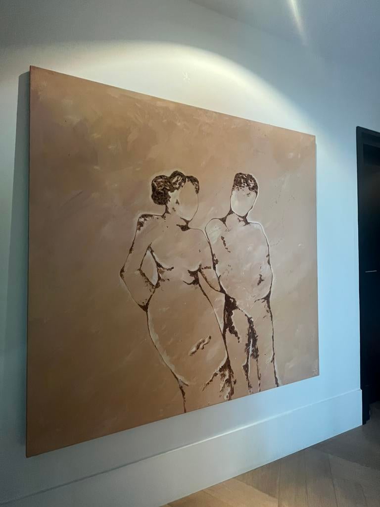 Groot schilderij man en vrouw, Ophalen