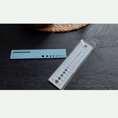oud 3 suisses BREINAALD dikte nummer liniaal +Knitting Gauge, Ophalen of Verzenden