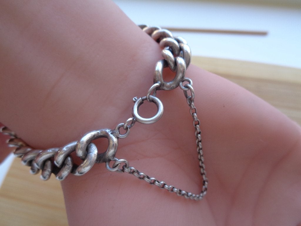 zilveren gourmet armband [040], Verzenden, Zo goed als nieuw, Zilver, Zilver