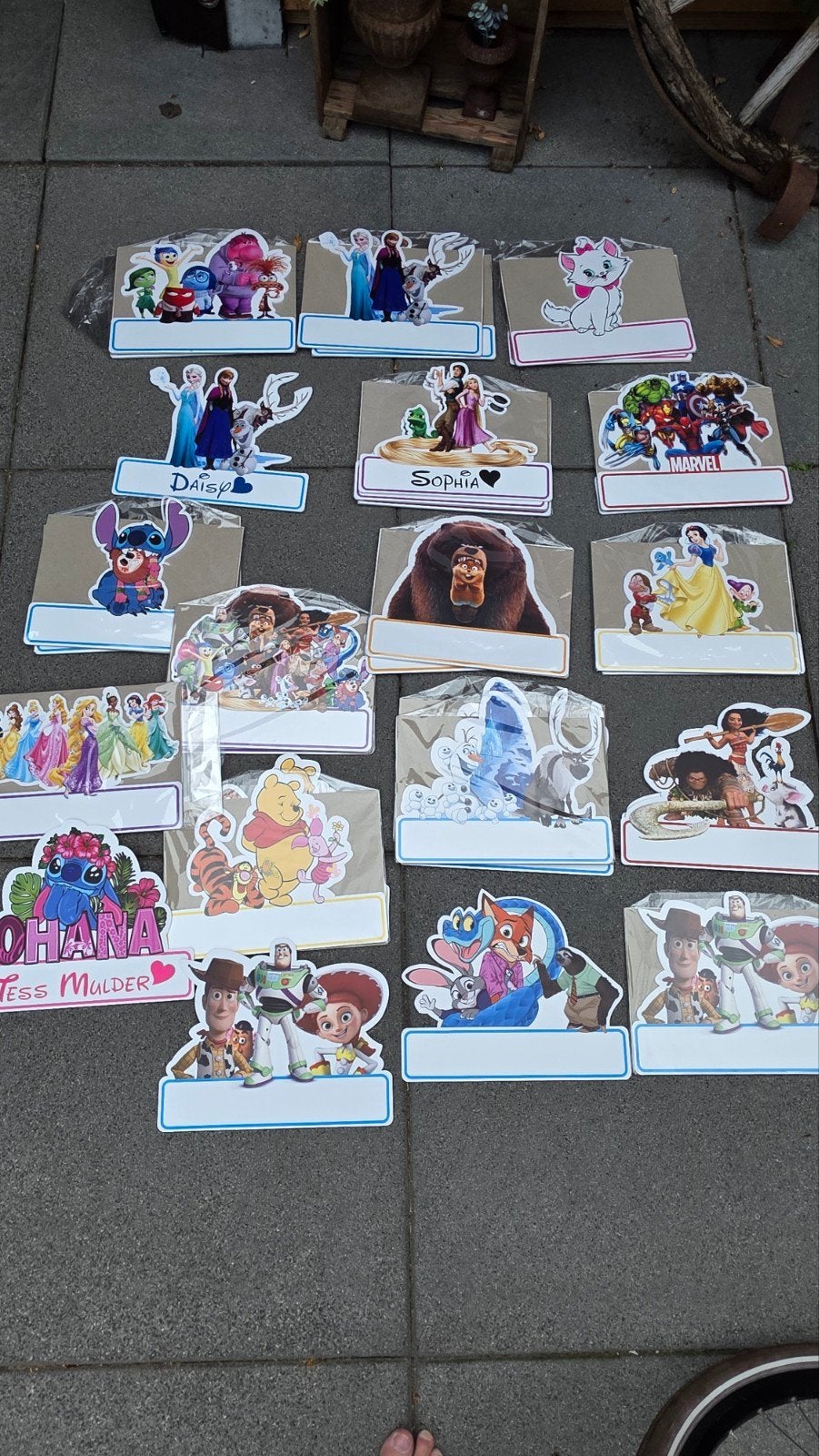 Nieuw Disney naambordjes verschillende figuren., Ophalen of Verzenden, Zo goed als nieuw