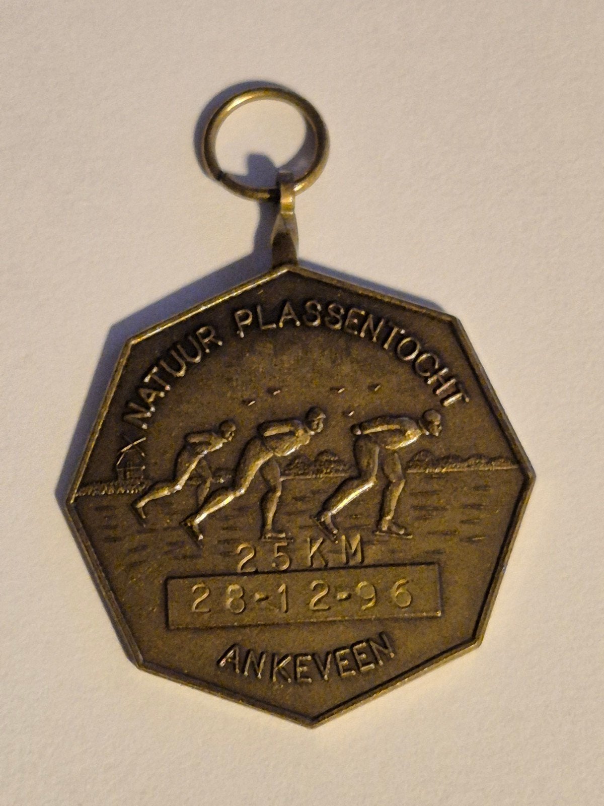 Medaille schaatsen Natuurplassentocht Ankeveen 1996, Postzegels en Munten, Ophalen of Verzenden, Overige materialen, Nederland