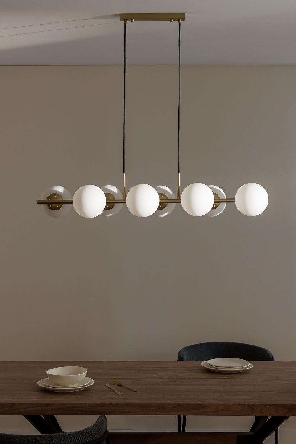 NIEUW IN DOOS: Sklum Hanglamp Uvol 105 cm Ijzeren en Kristal, Huis en Inrichting, Ophalen of Verzenden, Nieuw, E27 (groot)