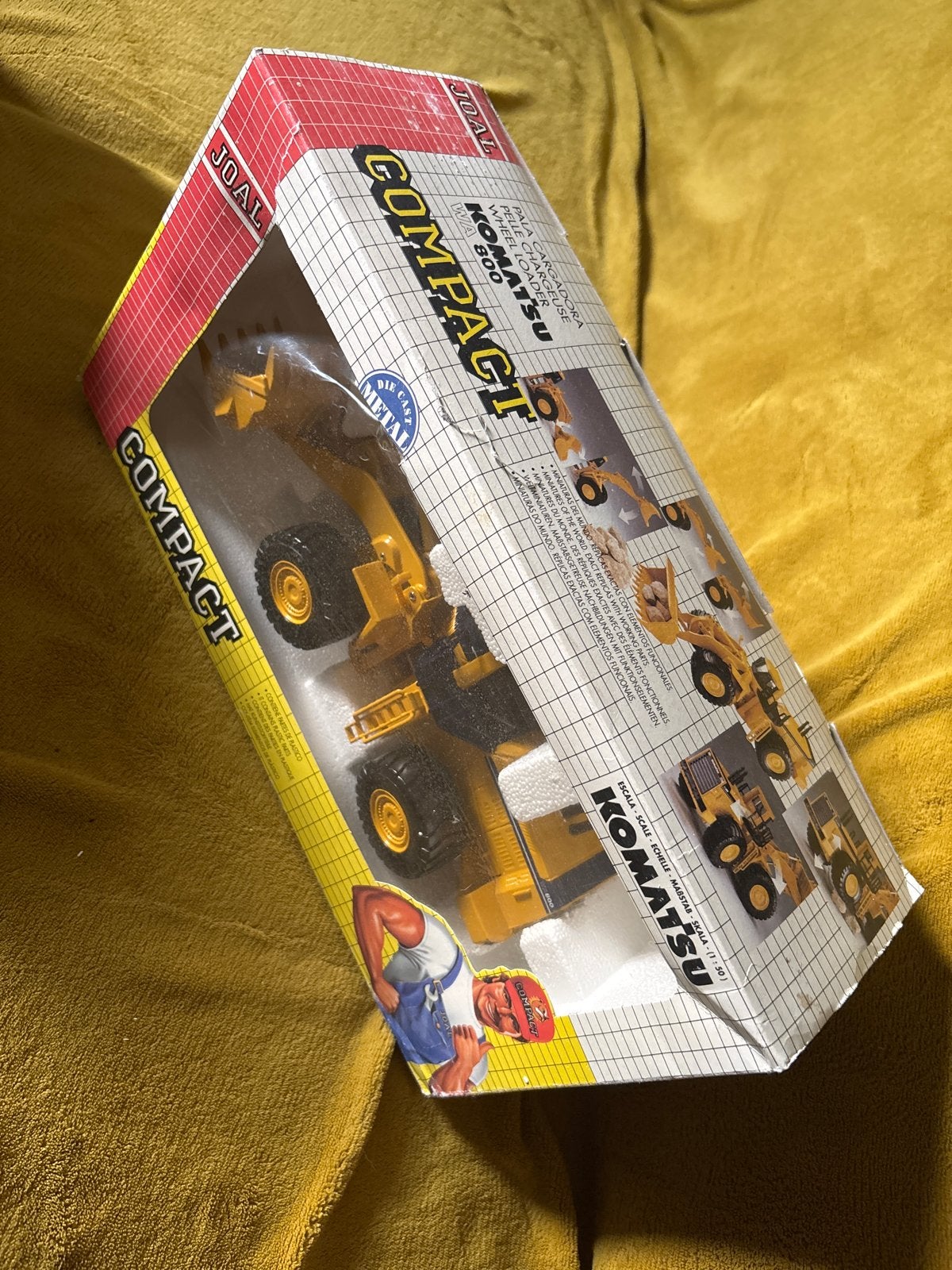 Joal Compact Komatsu 800 Wiellader Die-Cast Metaal 1:50, Ophalen of Verzenden, Zo goed als nieuw, Hijskraan, Tractor of Landbouw