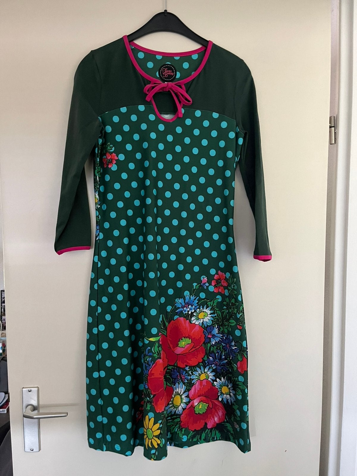 Tante Betsy jurk maat M, Maat 38/40 (M), Blauw, Ophalen of Verzenden, Zo goed als nieuw