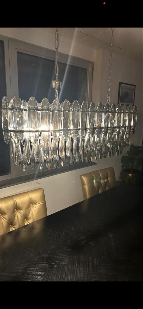 Kristallen Eetkamer- en Woonkamerlamp - Samen of Los, Ophalen of Verzenden, Zo goed als nieuw, Glas