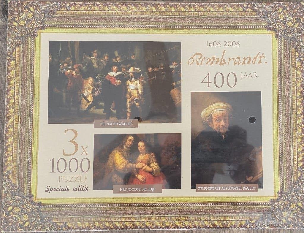 Legpuzzelset - Rembrandt 400 Jaar - 3x 1000 stukjes, Ophalen of Verzenden, Meer dan 1500 stukjes, Nieuw, Legpuzzel