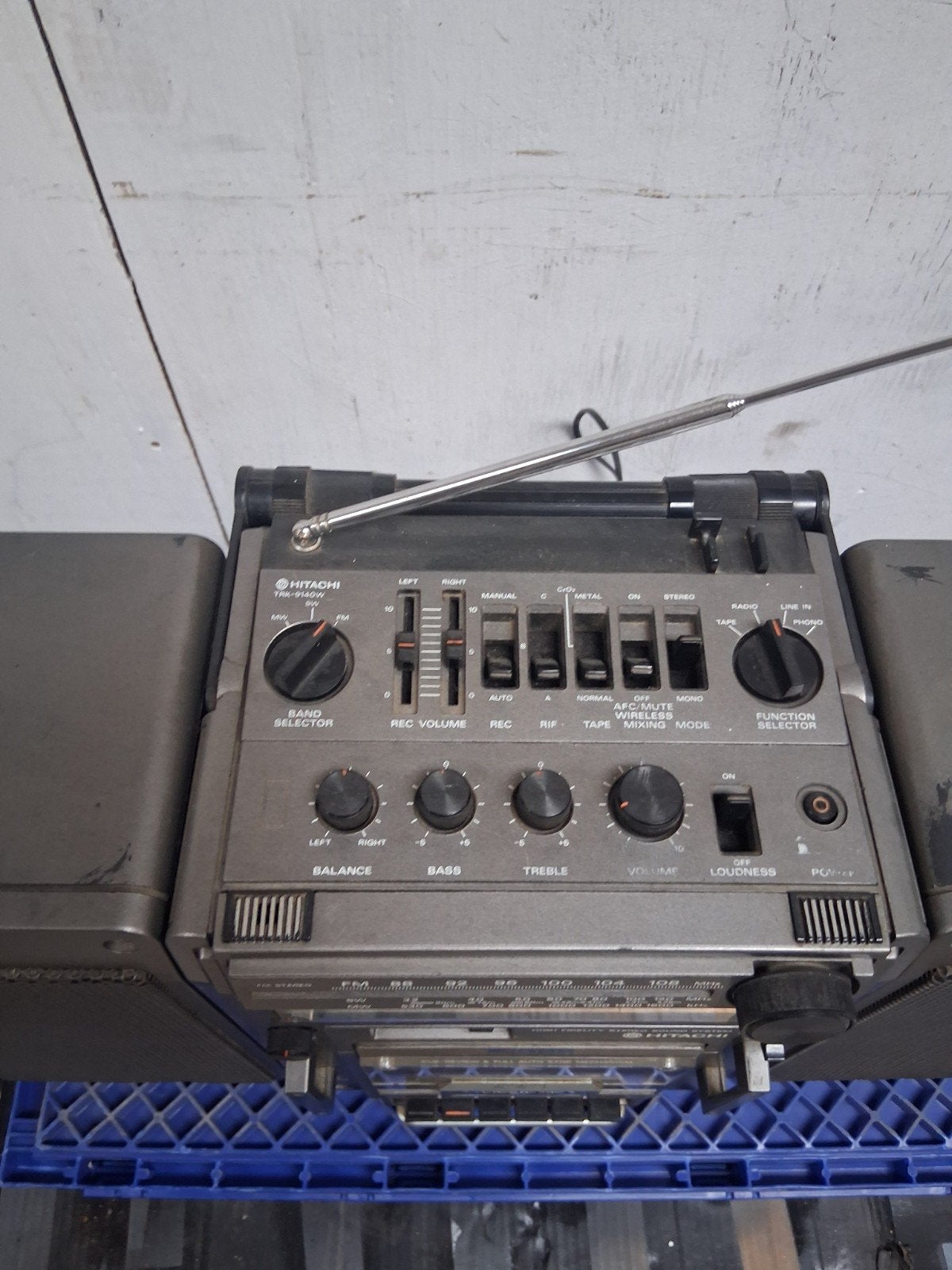 Zeldzame Hitachi TRK-9140W Ghettoblaster - Werkend, Ophalen of Verzenden, Zo goed als nieuw, Radio