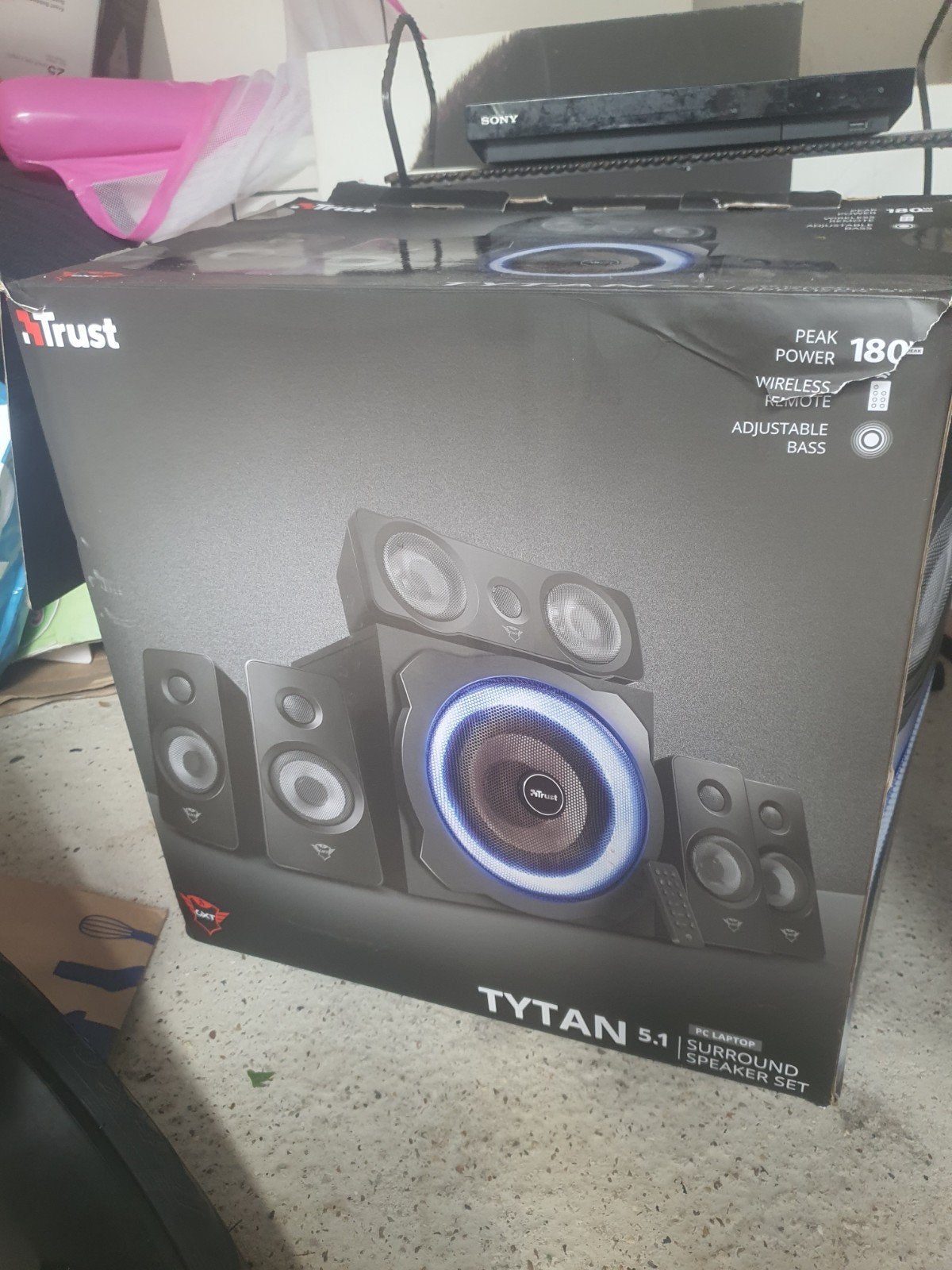 Trust Tytan 5.1 Surround Speaker Set - PC/Laptop, Gebruikt, Ophalen of Verzenden, Surroundset, Afstandsbediening